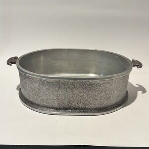 Vintage Guardian Service 15" Hammered Aluminum Oval Roaster Pan No Lid